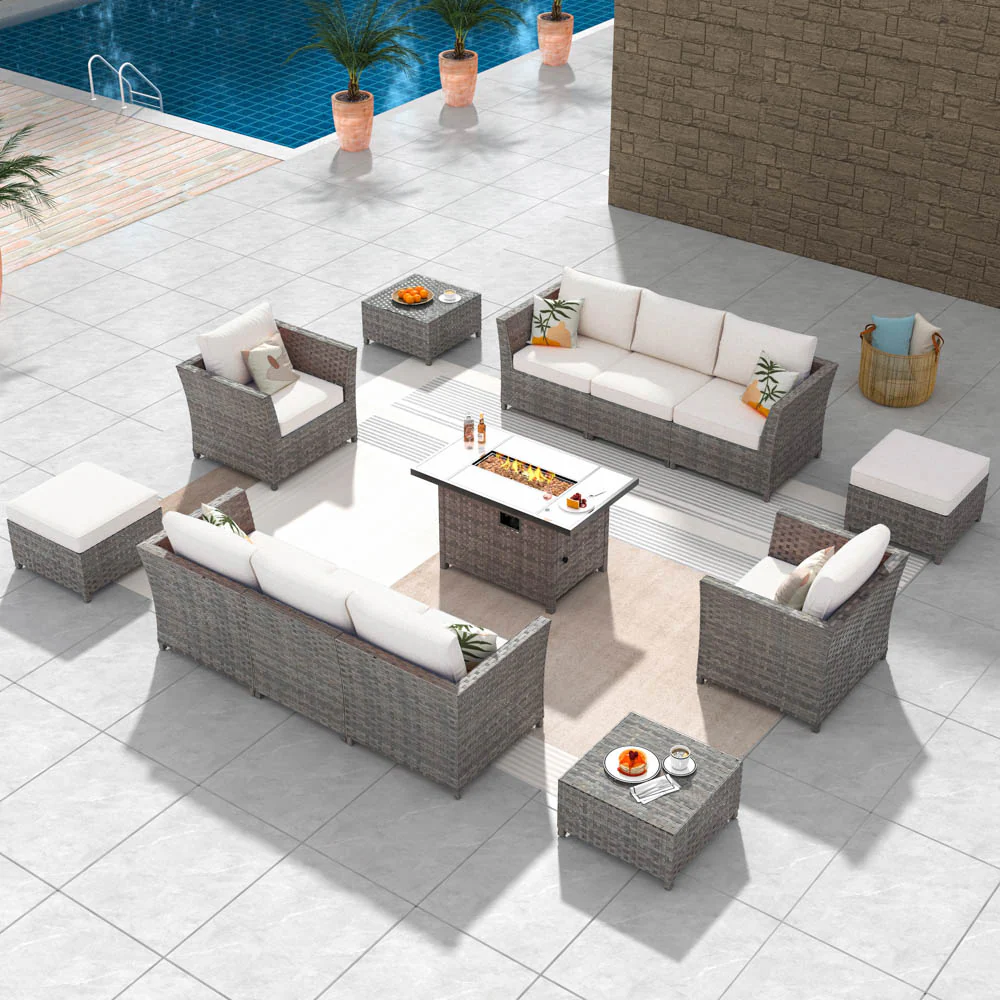 Ovios New Rimaru Series Patio Furniture Set 13-Piece include 42