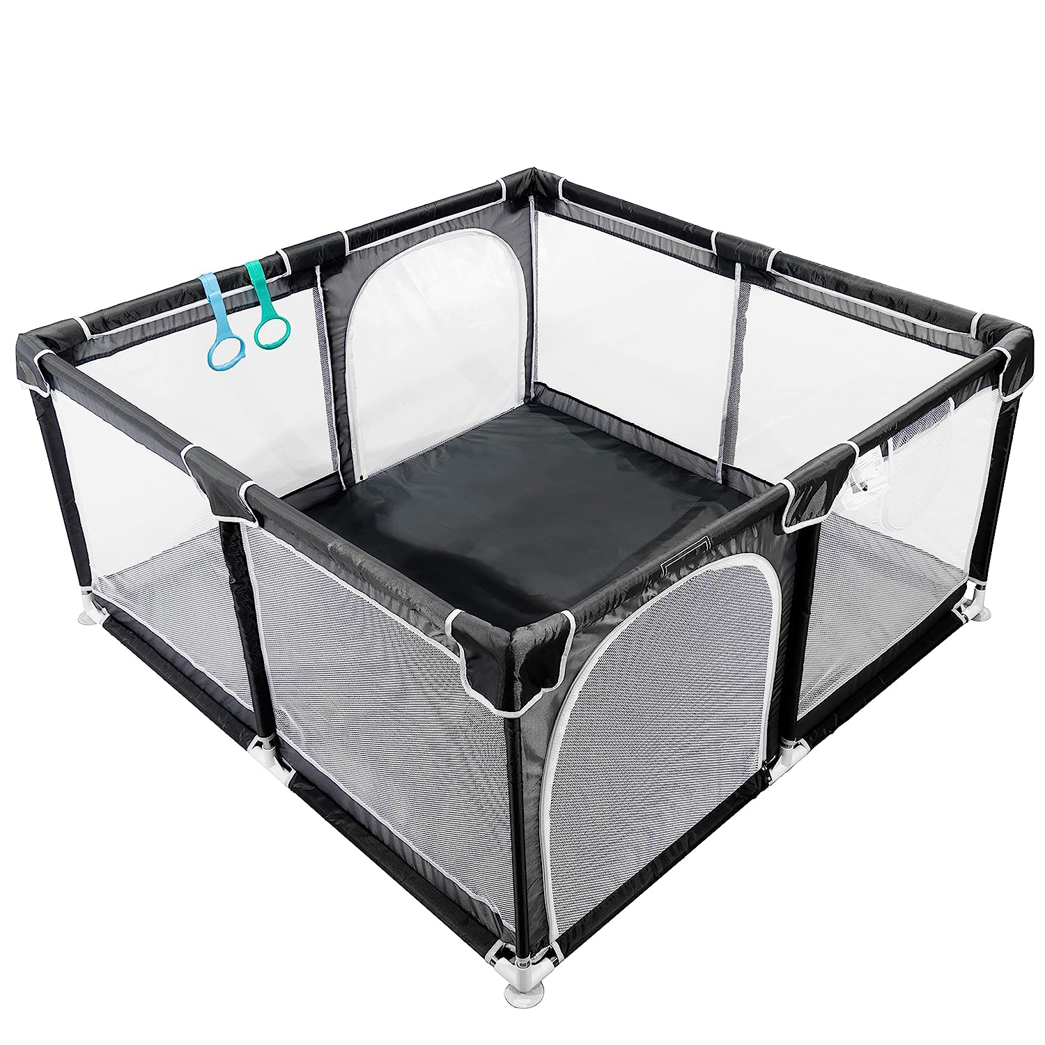 Baby Playpen 5050,Pack N Play,Playard,Baby Gate,Kids Activity Center,Playpen for Babies & Toddlers,Indoor Outdoor(Black)