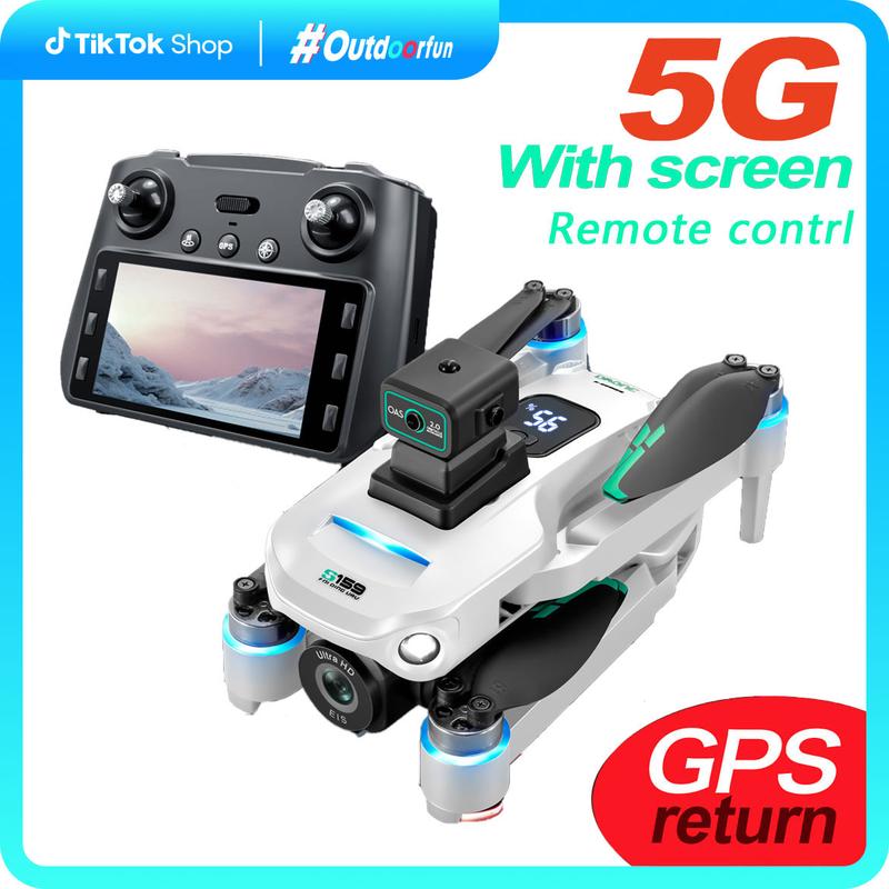 Outdoorfun 2025 NEW GPS Drone with 4K UHD EIS Camera, 5G WiFi FPV RC Quadcopter with Brushless Motors, Optical Flow Positioning, Obstacle Avoidance, Auto Return