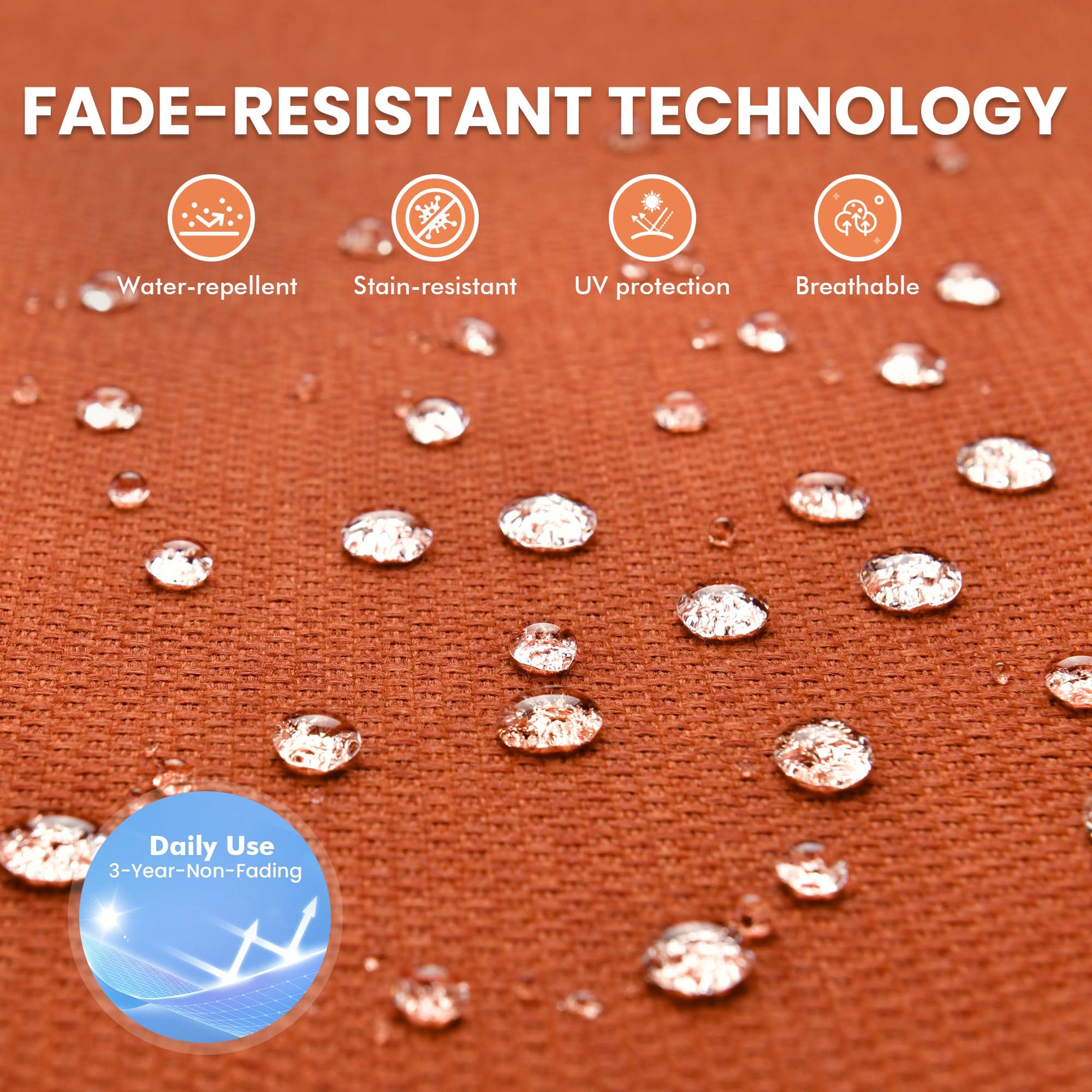 Ovios VNC Series Patio Swivel Chair 3-Piece Set