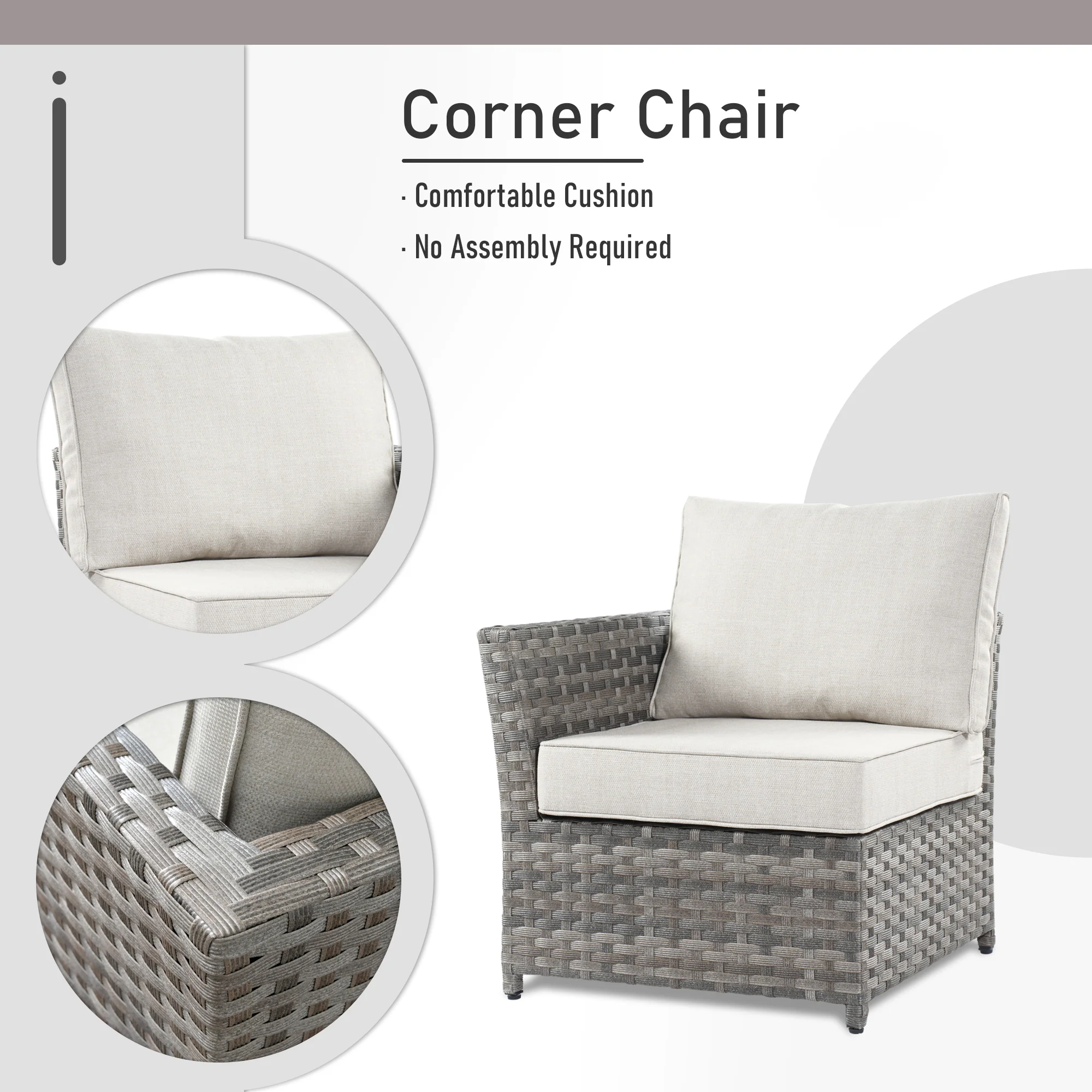 Ovios Patio Furniture Set 10-Piece include 42