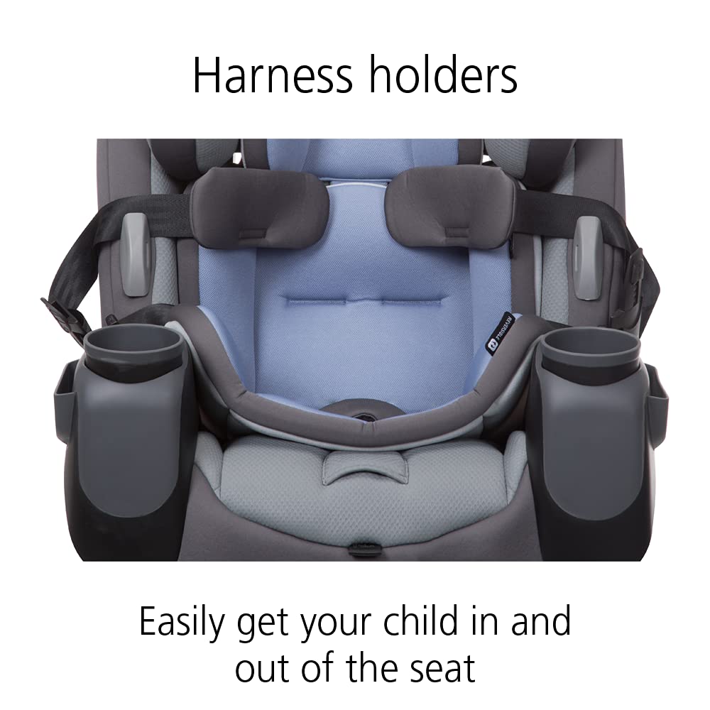 Safety 1st Grow and Go All-in-One Convertible Car Seat, Rear-facing 5-40 pounds, Forward-facing 22-65 pounds, and Belt-positioning booster 40-100 pounds, Carbon Wave