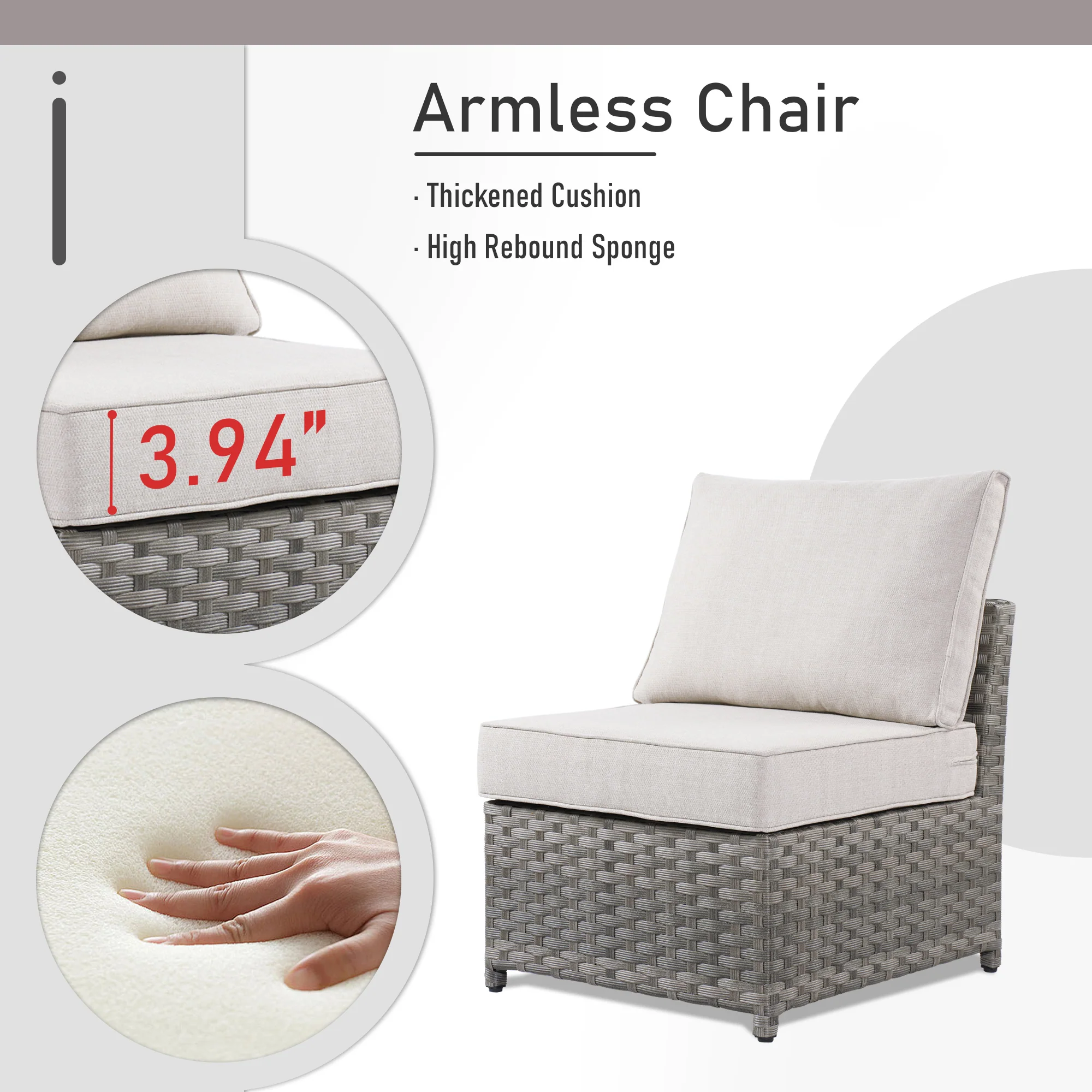 Ovios Patio Furniture Set 10-Piece include 42