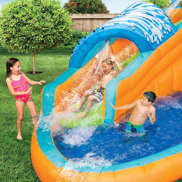 Banzai Surf Rider Aqua Park (Inflatable Water Slide Backyard Summer Fun Pool)
