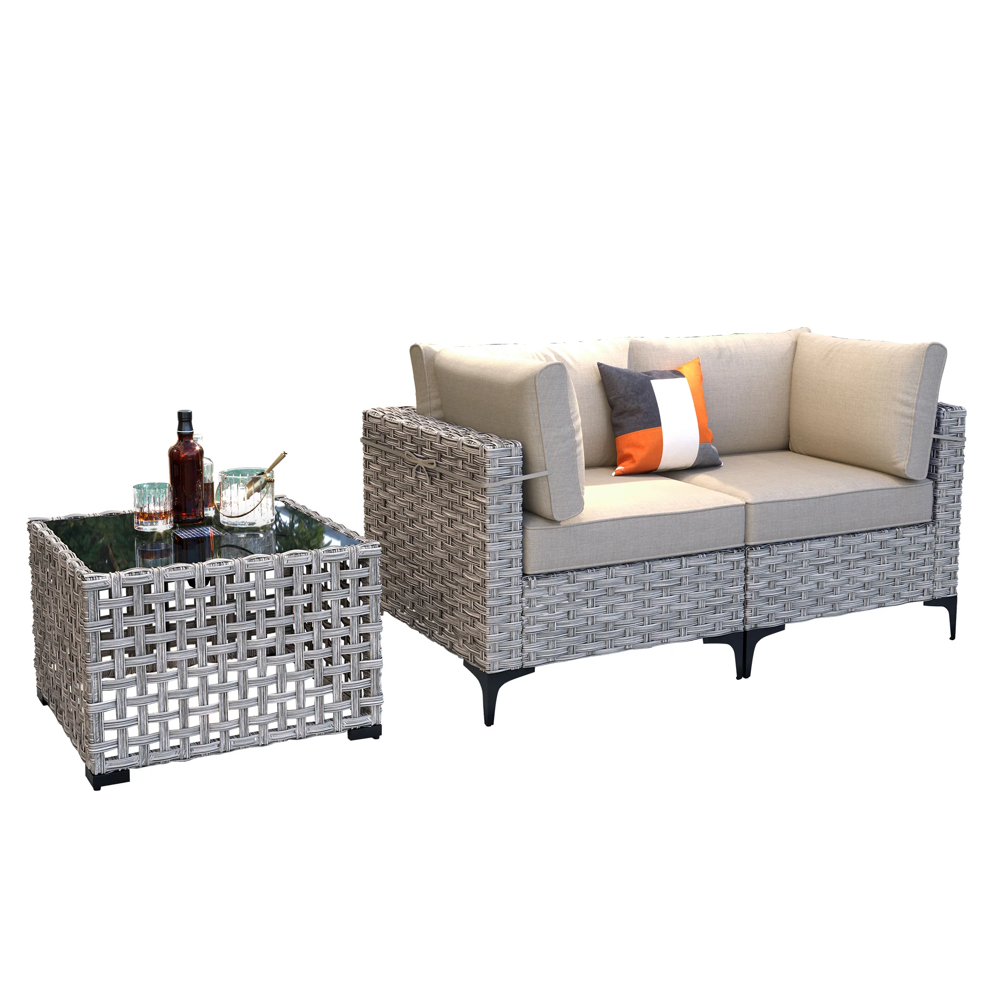 SKT Series - Sectional Outdoor Furniture Set 3-Piece