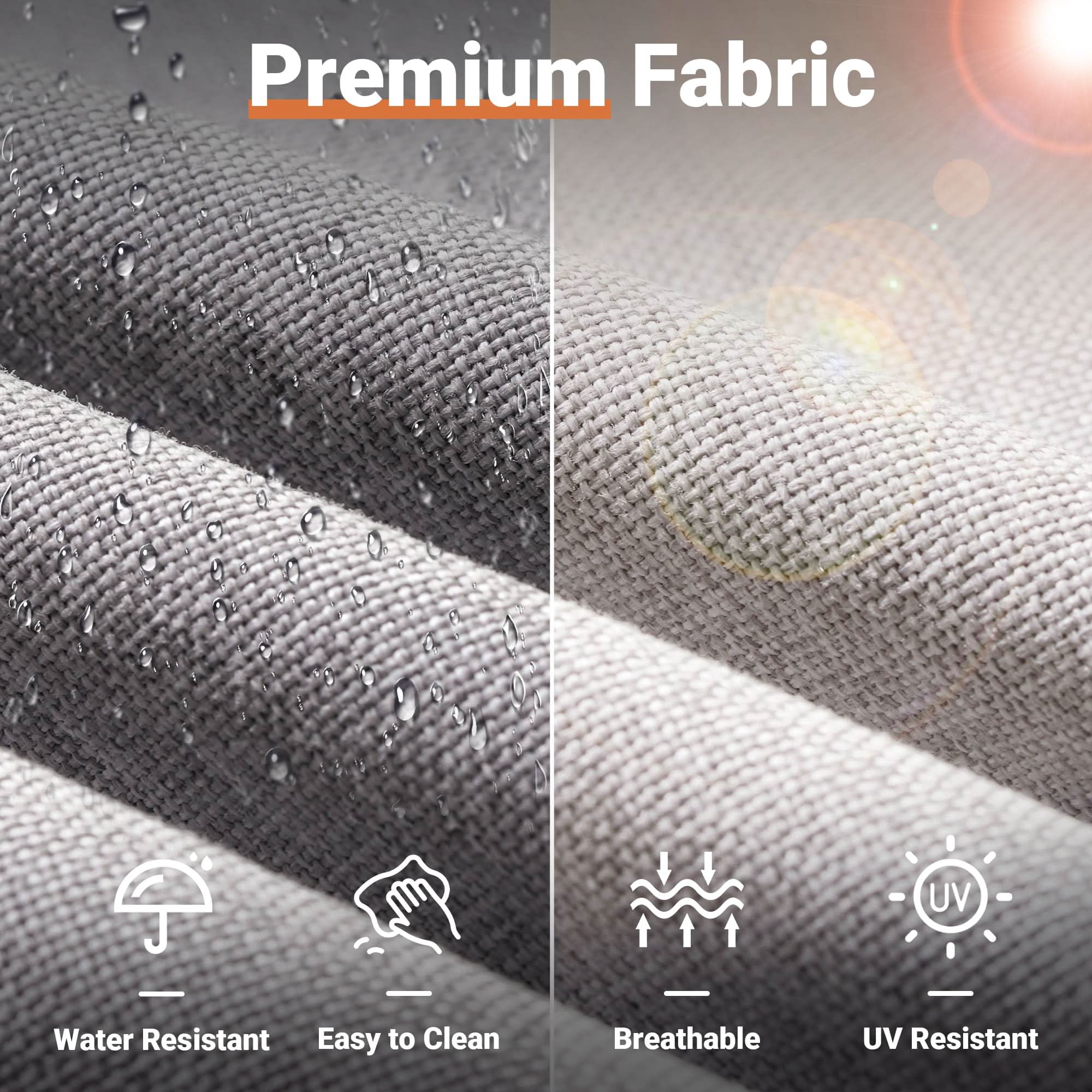 Ovios Outdoor 8 Piece Patio Furniture Set with Fire Pit Table,Conversation Sectional Wicker Couch with Coffee Table