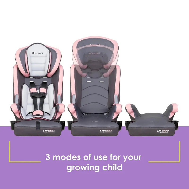 3-in-1 Lightweight Combination Booster Car Seat with Adjustable Height Positions, Side Impact Protection & Comfortable Arm Rests