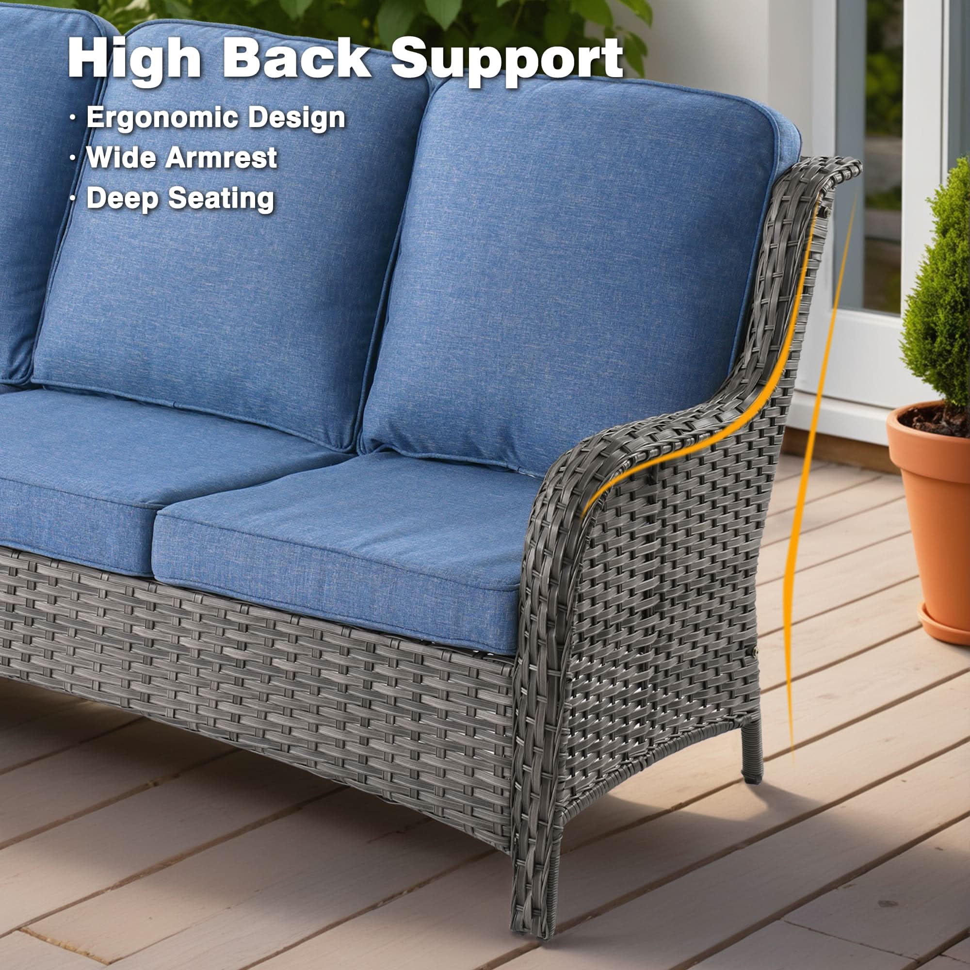 Ovios 6 Pieces Patio Furniture Set with 42