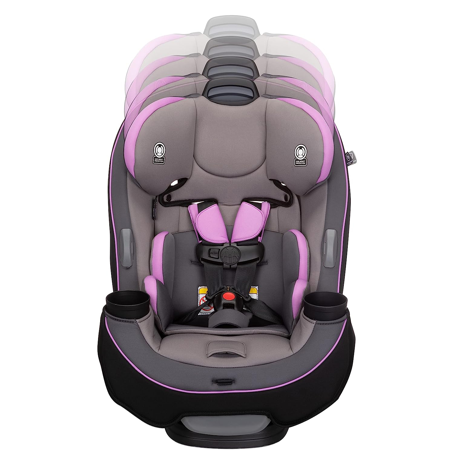 Safety 1st Grow and Go All-in-One Convertible Car Seat, Rear-facing 5-40 pounds, Forward-facing 22-65 pounds, and Belt-positioning booster 40-100 pounds, Carbon Wave
