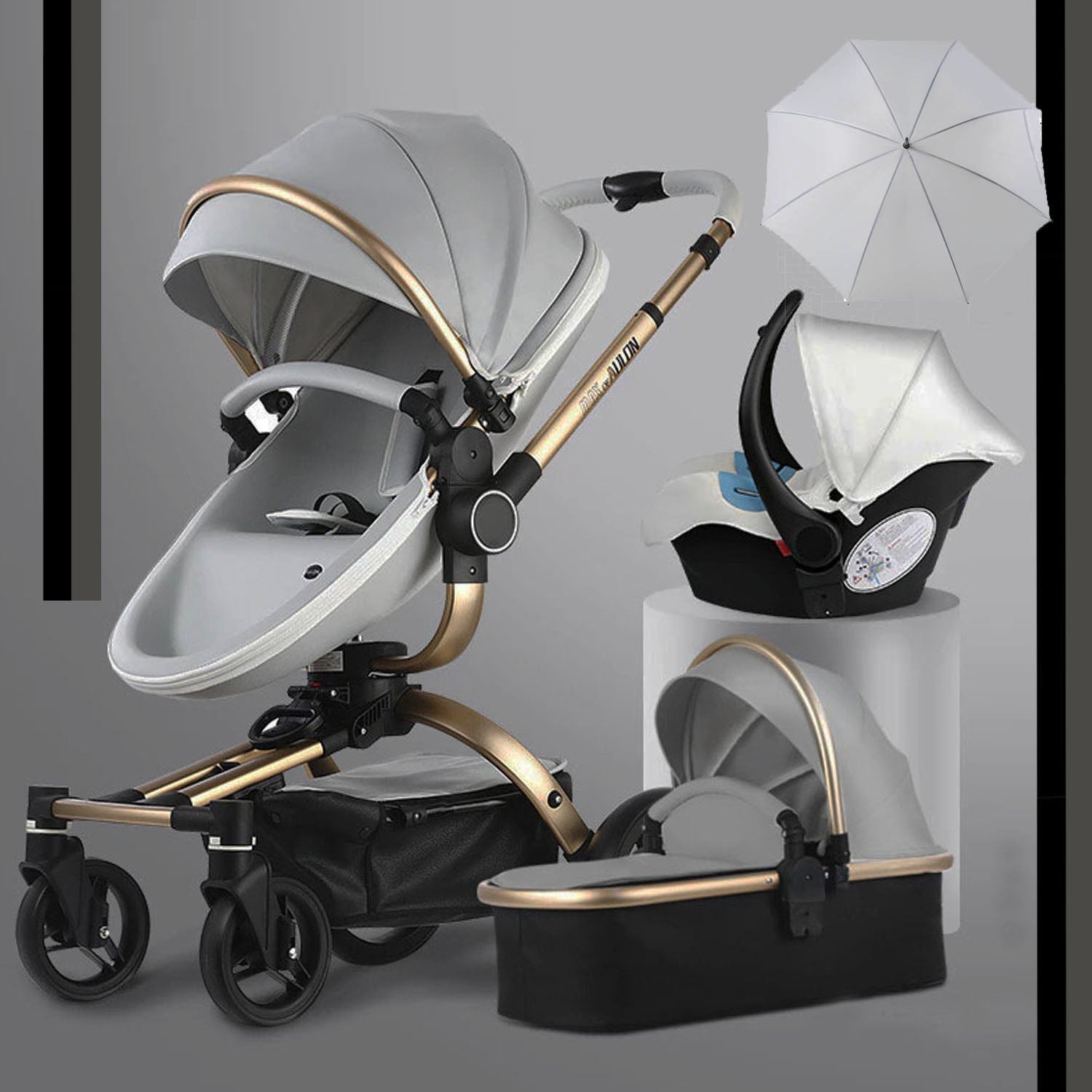 2023 Premium 3-in-1 Baby Stroller Combo Car Seat Travel System