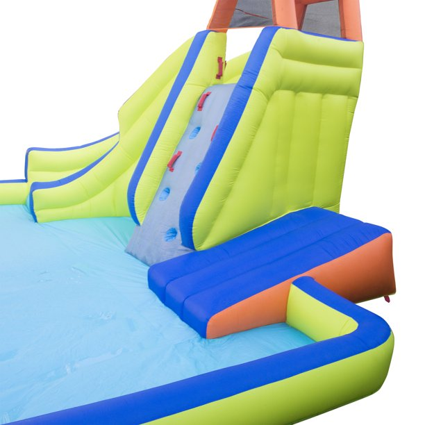 Banzai Inflatable Arcade Splash Water Park Slide with SkeeBall Toss, Soccer & Basketball