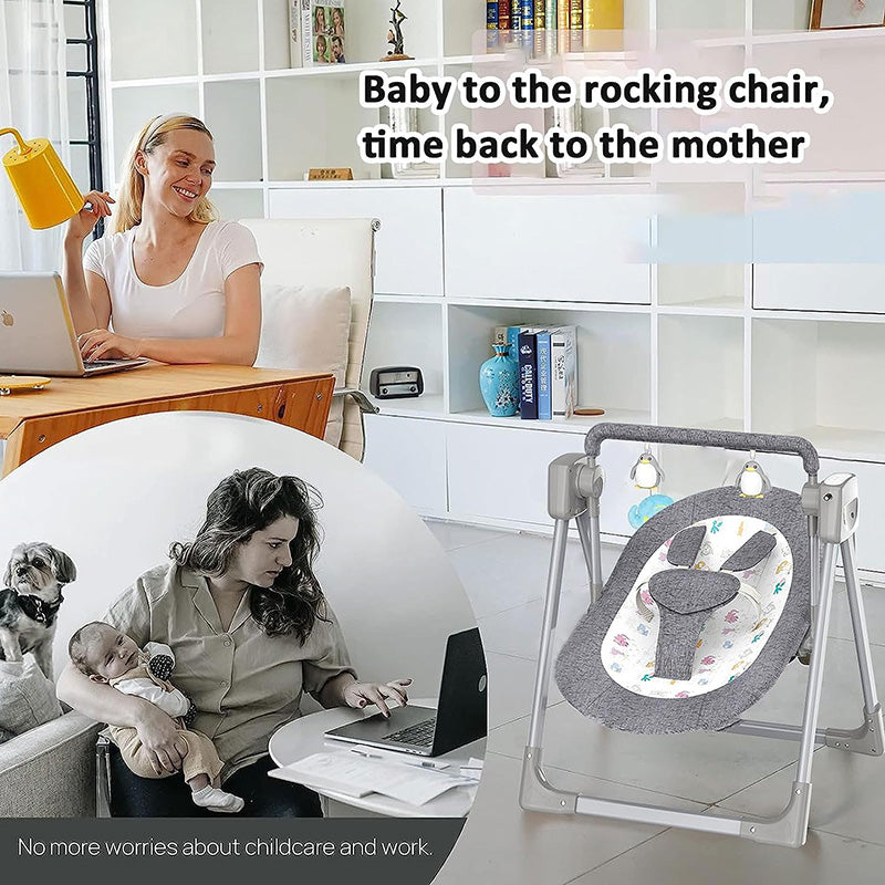 Electric Baby Swing Portable Electric Baby Rocker Baby Rocking Chair With Remote Control