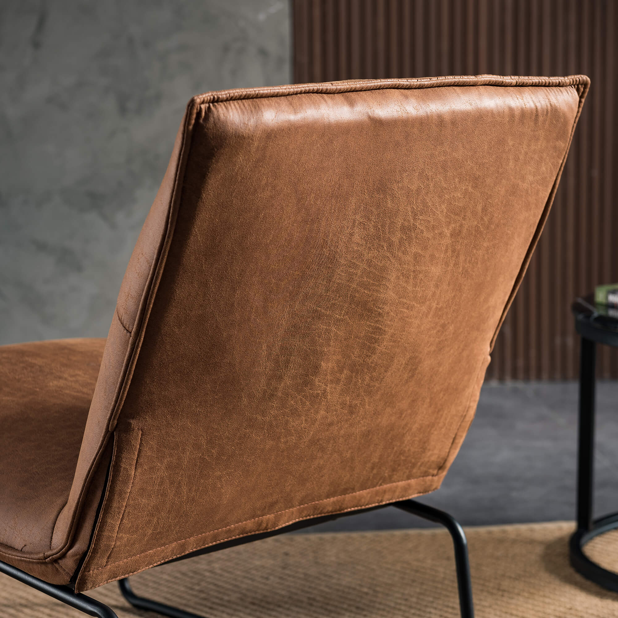 Ovios Living Room 25.2'' Wide Armless Accent Chair with Metal Frame