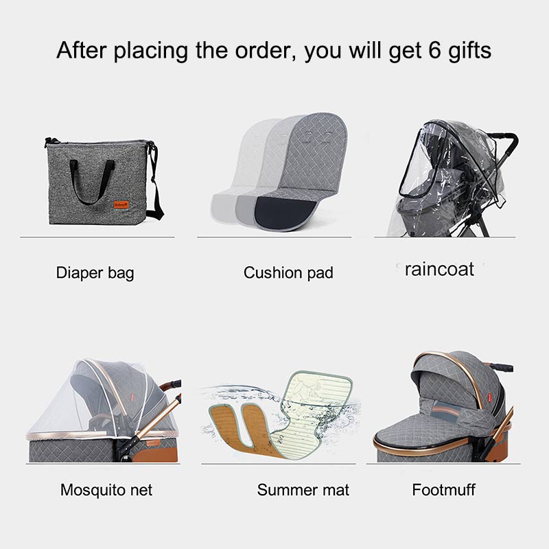 Baby Stroller for Toddler Foldable Pushchair with with Car Seat Portable Travel Stroller