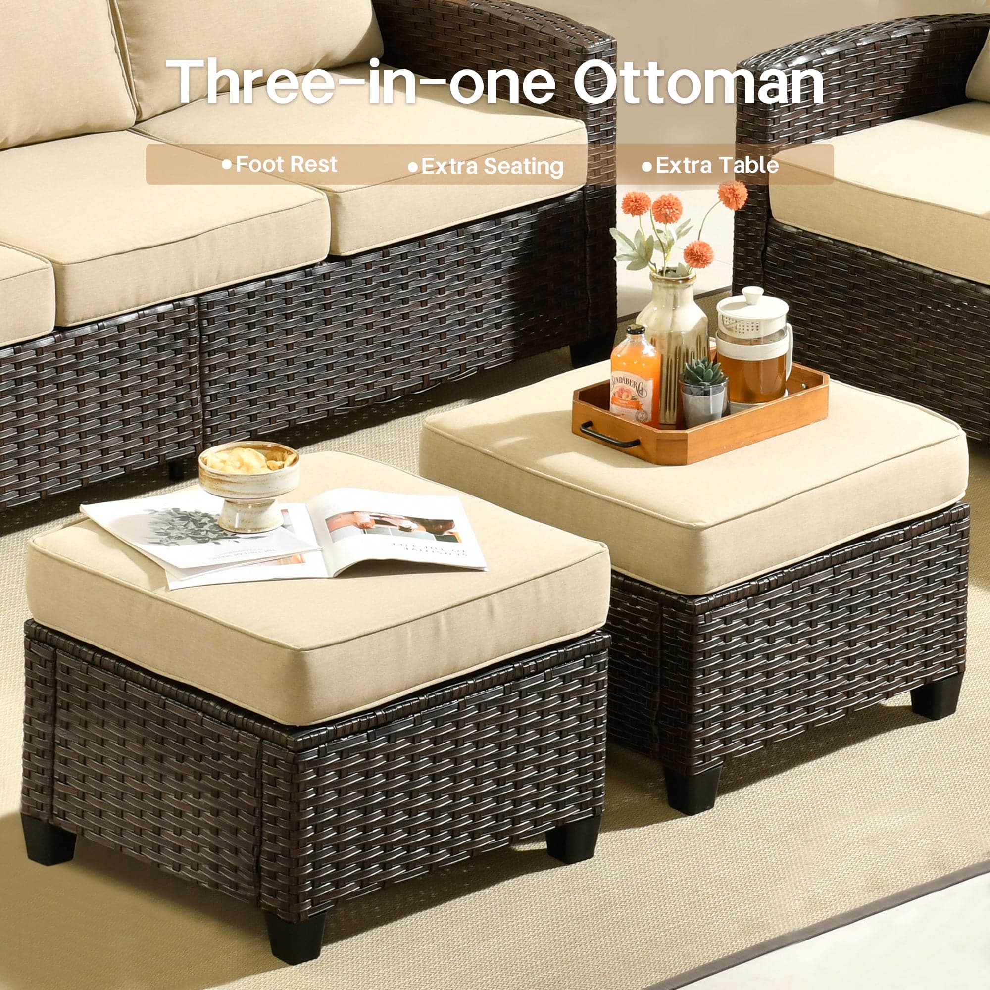 Ovios PRS Series Patio Conversation 5-Piece Set