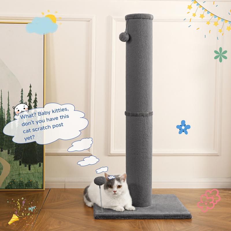 Made4pets Cat Craft Cat Scratching Post, Tall Scratch Post, Carpet Cat Scratching Post with Replaceable Toys, Sturdy Base, big size Indoor Play