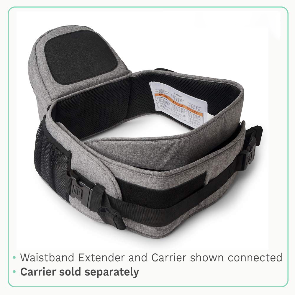 Safety-Certified Hip Seat Baby Carrier - Moms Choice Award Winner,  Ergonomic Carrier & Extenders for Newborns & Toddlers (Carrier, Grey)