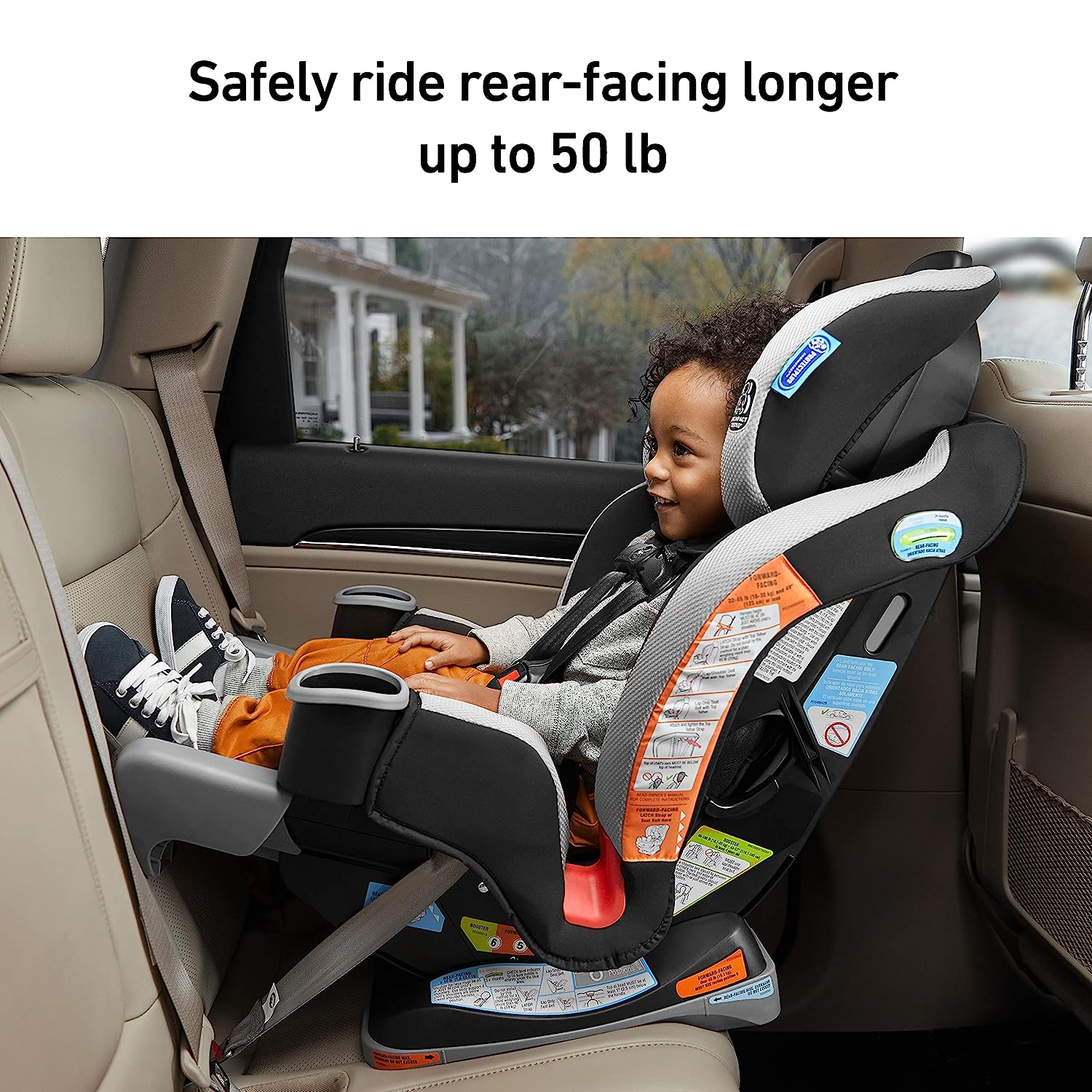 Extend2Fit Convertible Car Seat, Ride Rear Facing Longer with Extend2Fit, Gotham