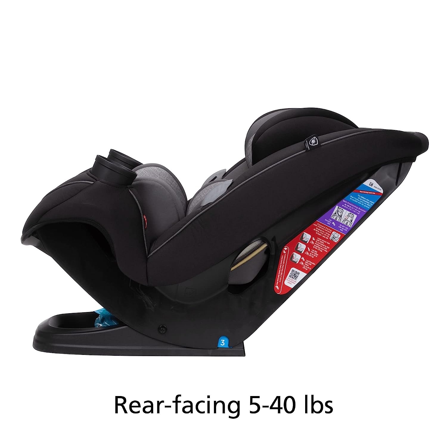 Safety 1st Grow and Go All-in-One Convertible Car Seat, Rear-facing 5-40 pounds, Forward-facing 22-65 pounds, and Belt-positioning booster 40-100 pounds, Carbon Wave