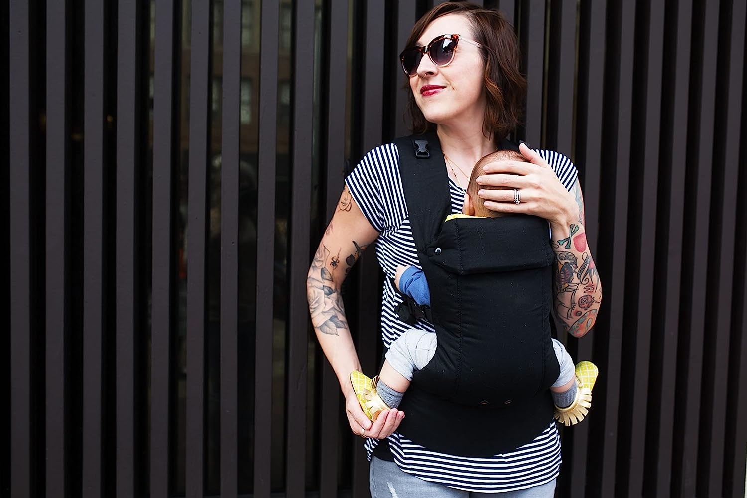 Baby Carrier Newborn to Toddler - All Positions Baby Body Carrier, Baby Carrier Backpack & Baby Front Carrier with Adjustable Seat, Ergonomic Baby Holder Carrier 7-35 lbs (Navy)