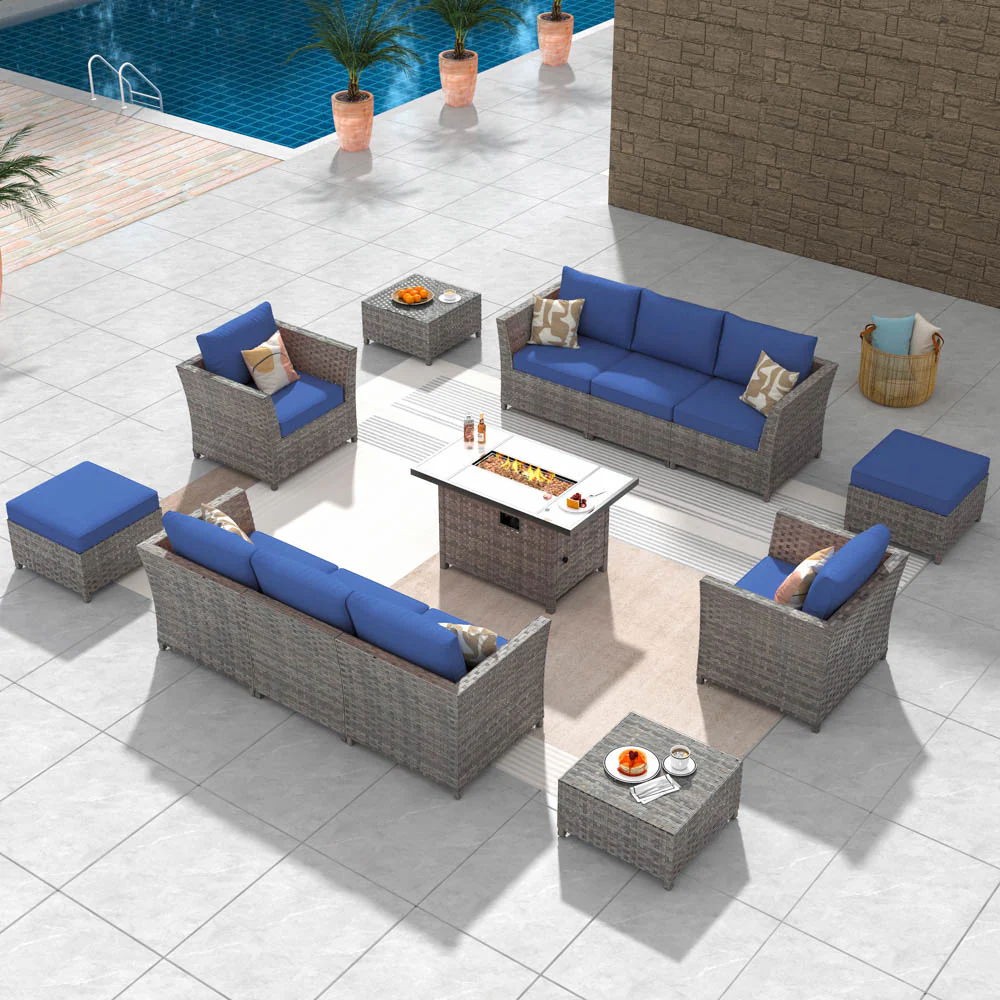 Ovios New Rimaru Series Patio Furniture Set 13-Piece include 42