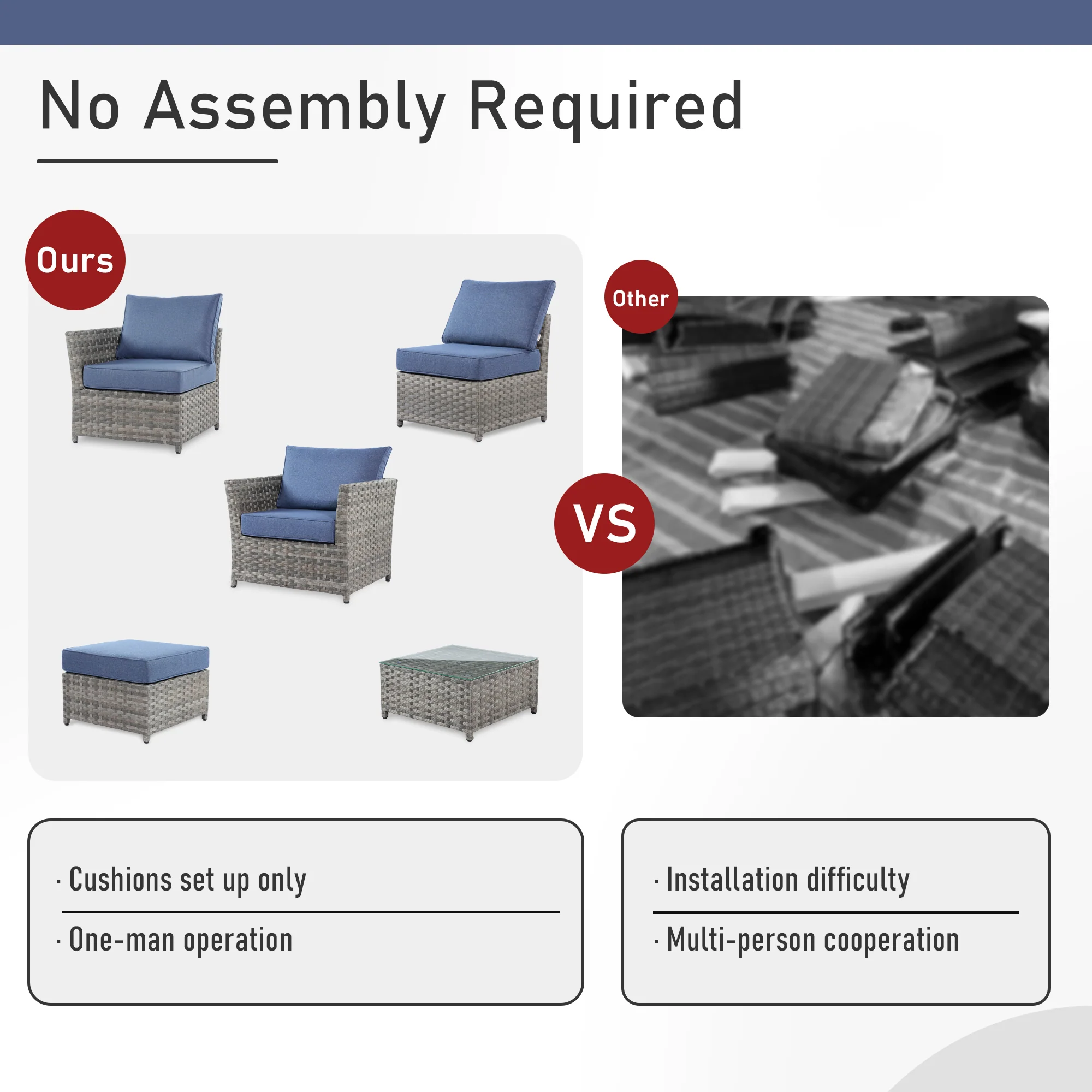 Ovios Patio Furniture Set 10-Piece include 42