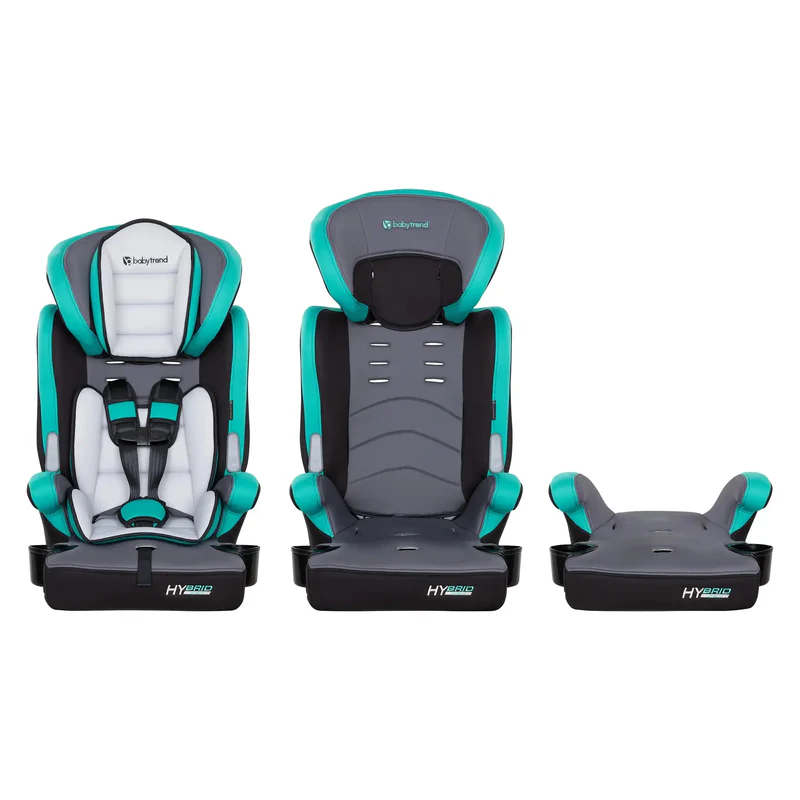 3-in-1 Lightweight Combination Booster Car Seat with Adjustable Height Positions, Side Impact Protection & Comfortable Arm Rests