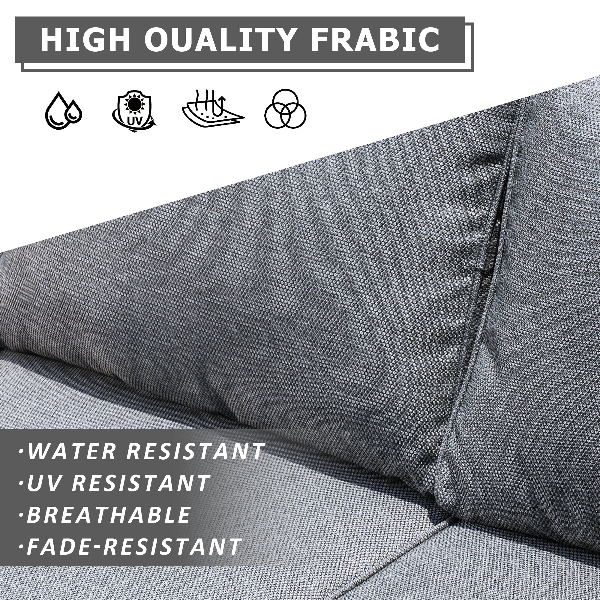 Ovios Outdoor Loveseat New Vultros High BackShape Armrest