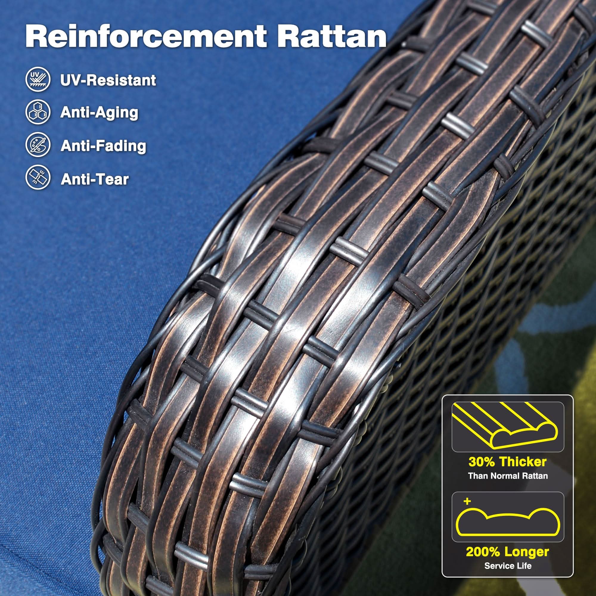 Ovios 6 Pieces Patio Furniture Set with 42