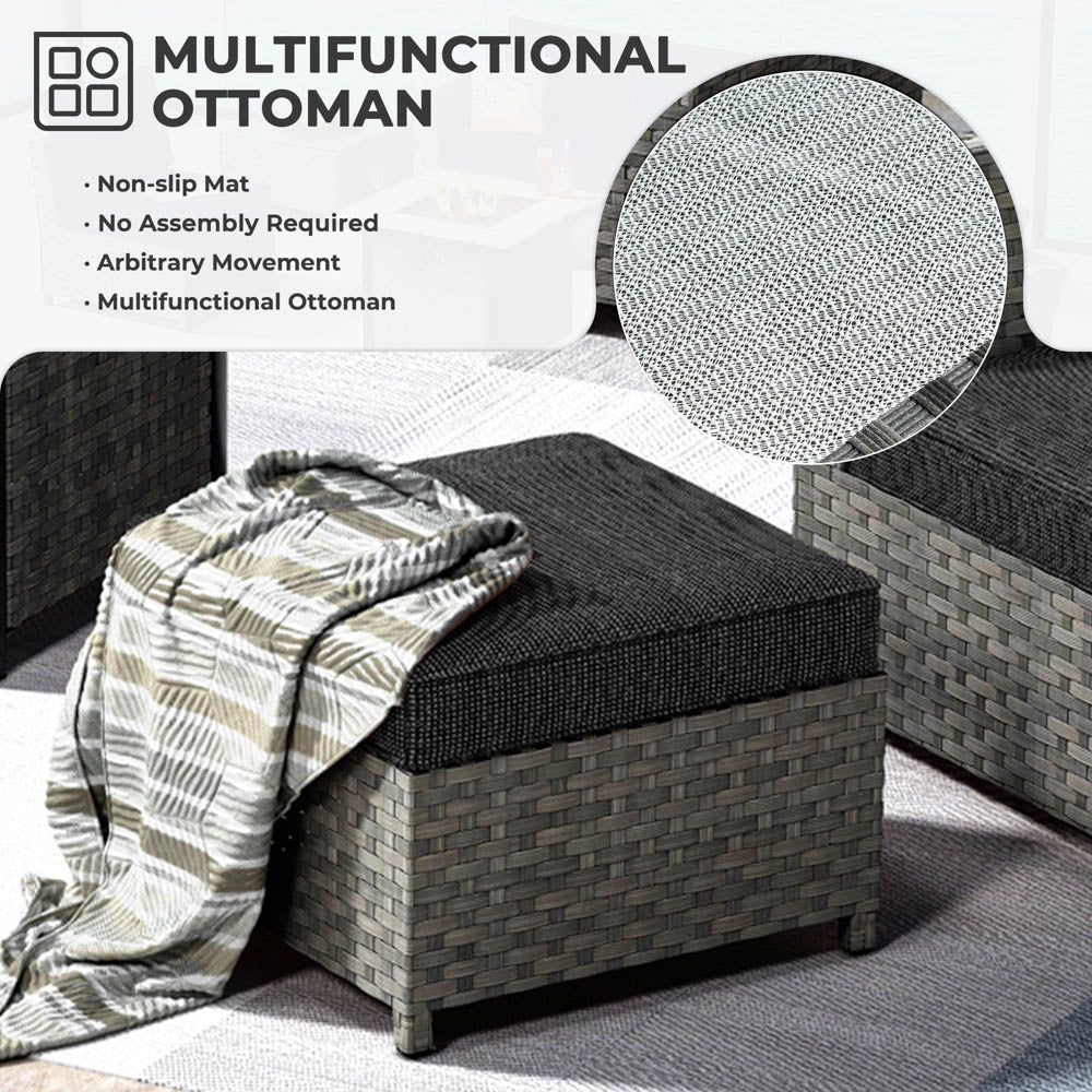 Ovios New Rimaru Series Patio Furniture Set 13-Piece include 42