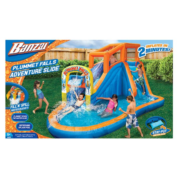 Banzai Plummet Falls Adventure Slide Inflatable Outdoor Waterslide