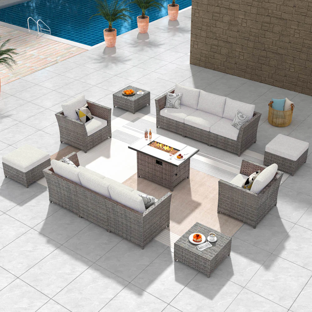 Ovios New Rimaru Series Patio Furniture Set 13-Piece include 42