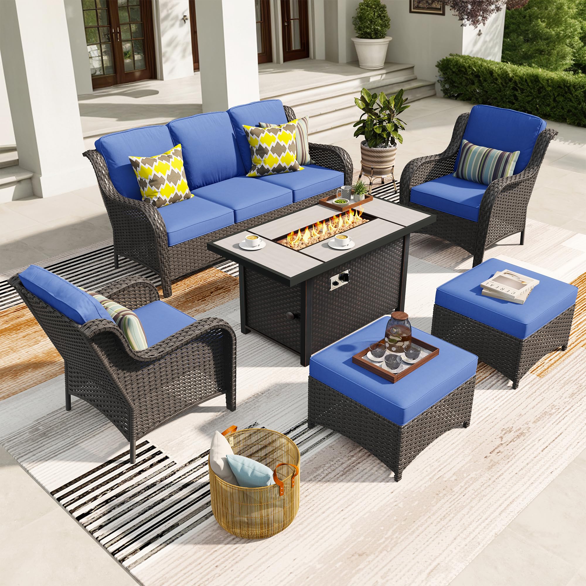 Ovios 6 Pieces Patio Furniture Set with 42