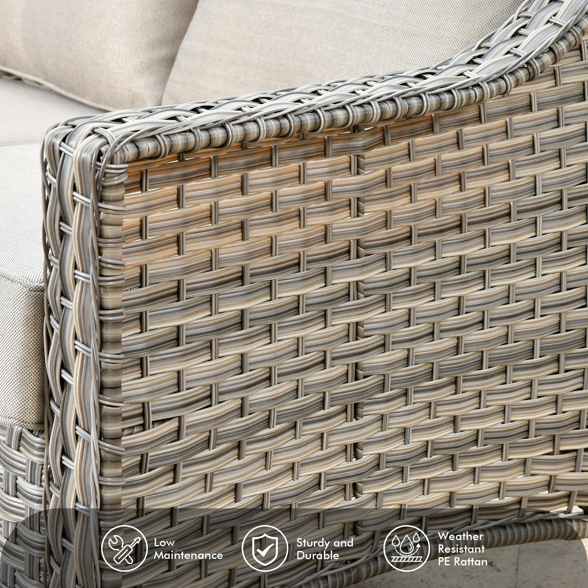 Ovios Conversation Set 5-Piece PAD Series include Rocking Chair & 47