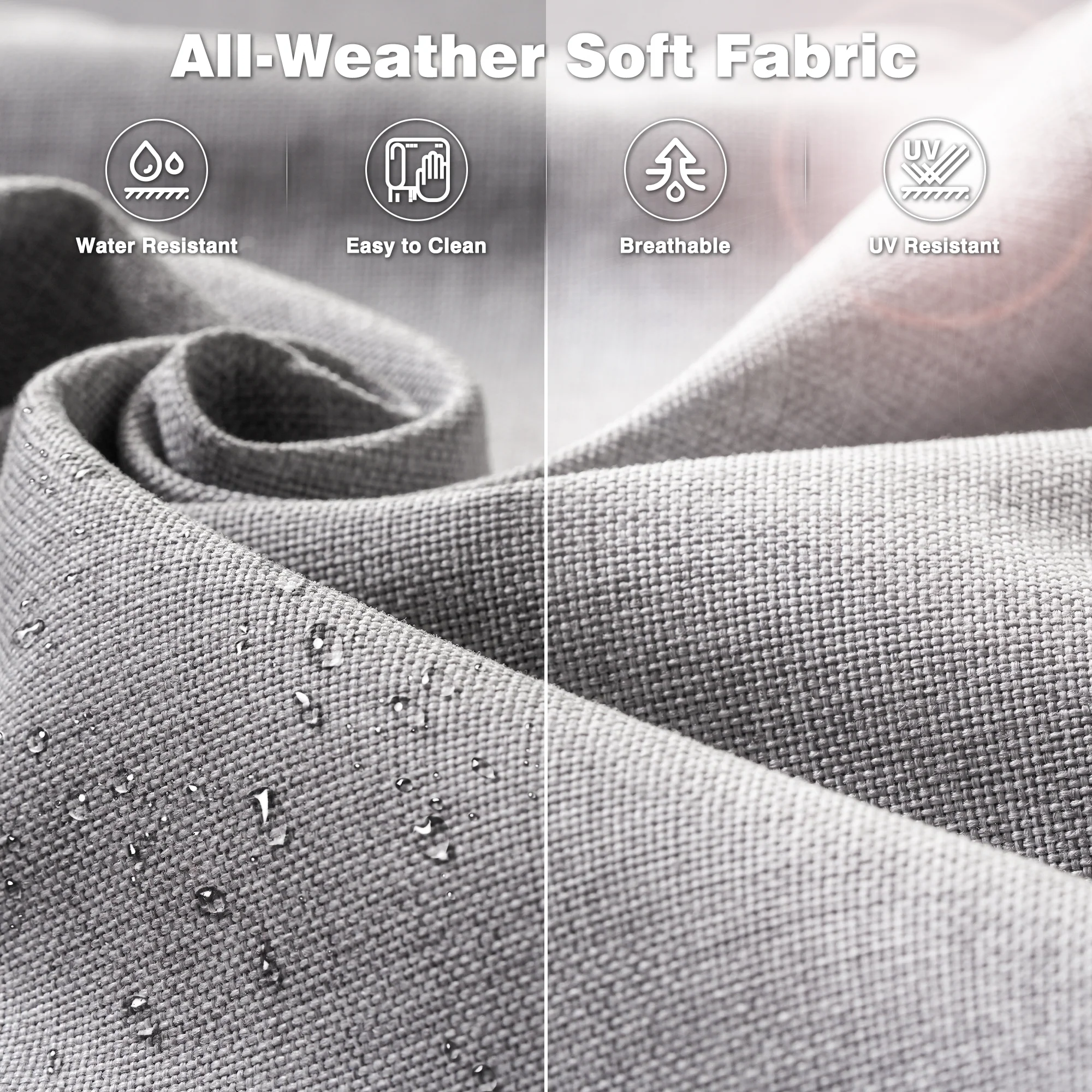 Ovios Outdoor Furniture 7-Piece with 42'' Fire Pit Table and Kenard 2 Rocking Chairs