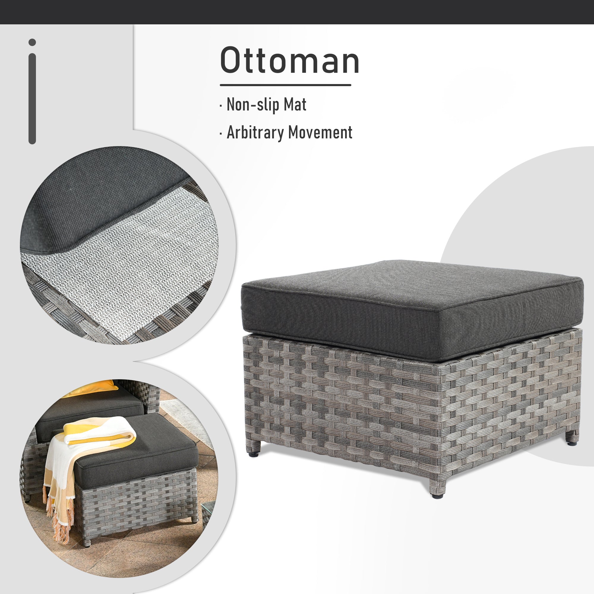 Ovios Patio Furniture Set 10-Piece include 42