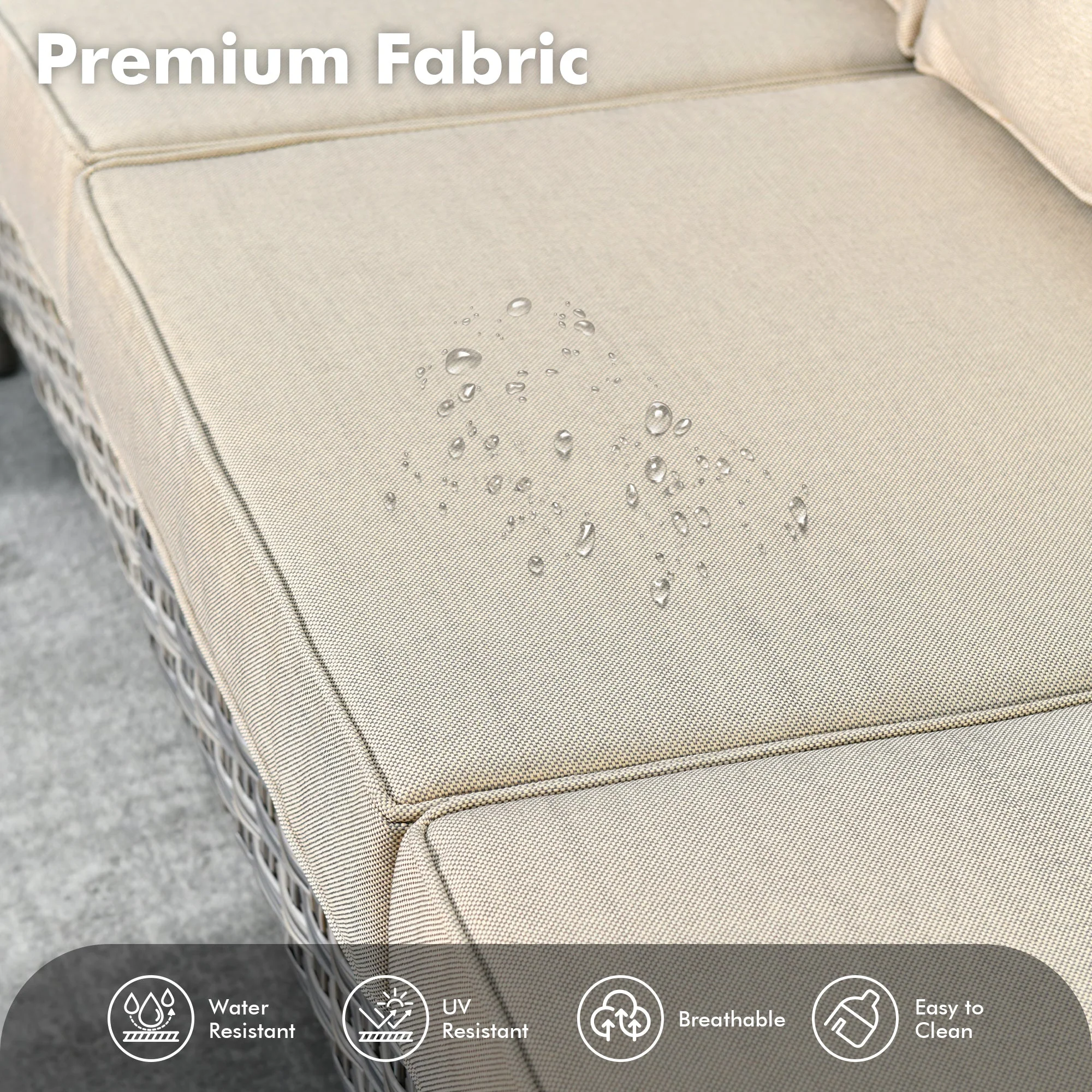 Ovios Conversation Set 5-Piece PAD Series include Rocking Chair & 47