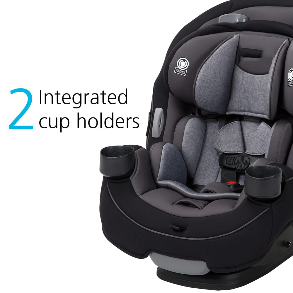 Safety 1st Grow and Go All-in-One Convertible Car Seat, Rear-facing 5-40 pounds, Forward-facing 22-65 pounds, and Belt-positioning booster 40-100 pounds, Carbon Wave