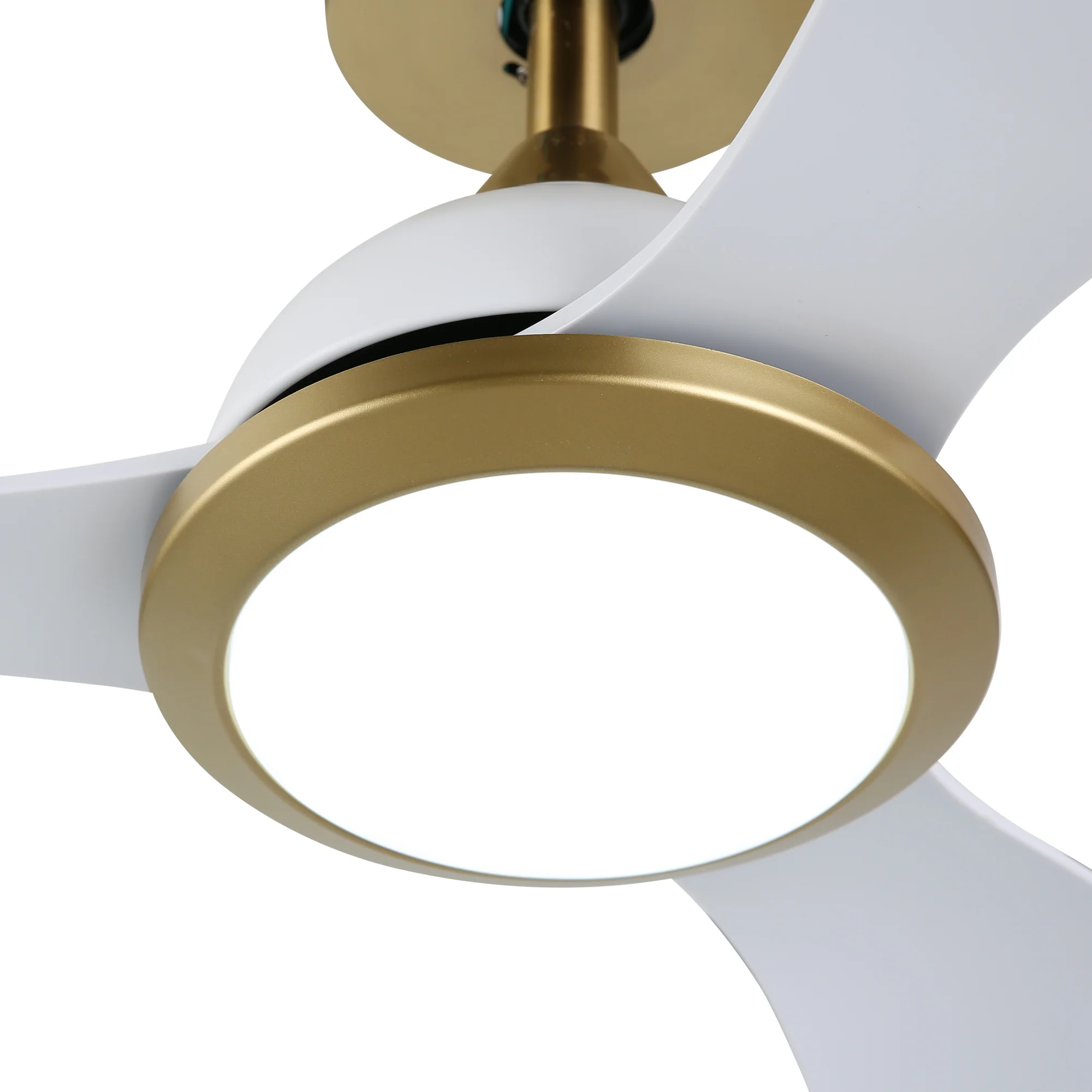 Ovios 52'' Remote Control Ceiling Fan Reversible 3 Blades with LED Light and 6 Wind Speeds, DC Motor