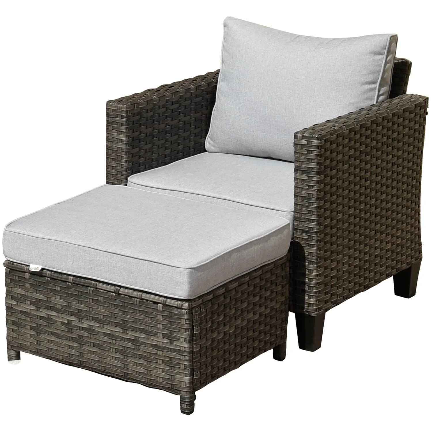 Ovios Patio Vultros 8-Piece Conversation Set with 30'' Propane Fire Pit Table