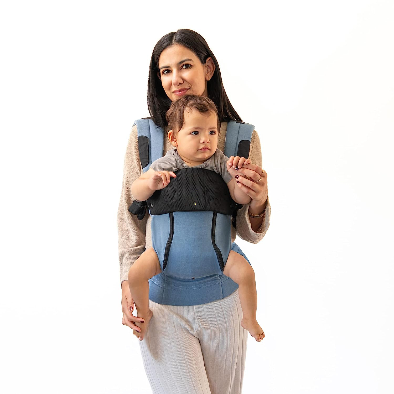 Complete All Seasons Ergonomic 6-in-1 Baby Carrier Newborn to Toddler - with Lumbar Support - for Children 7-45 Pounds - 360 Degree Baby Wearing - Inward & Outward Facing - Stone
