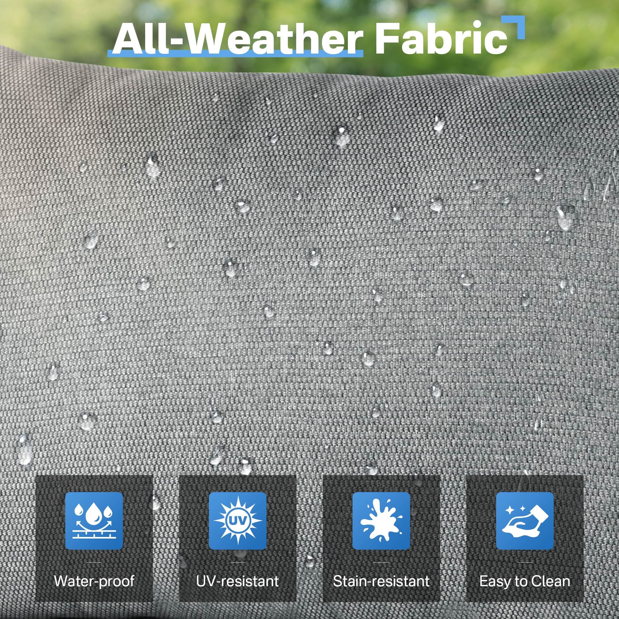 Ovios Outdoor 8 Piece Patio Furniture Set with Fire Pit Table,Conversation Sectional Wicker Couch with Coffee Table