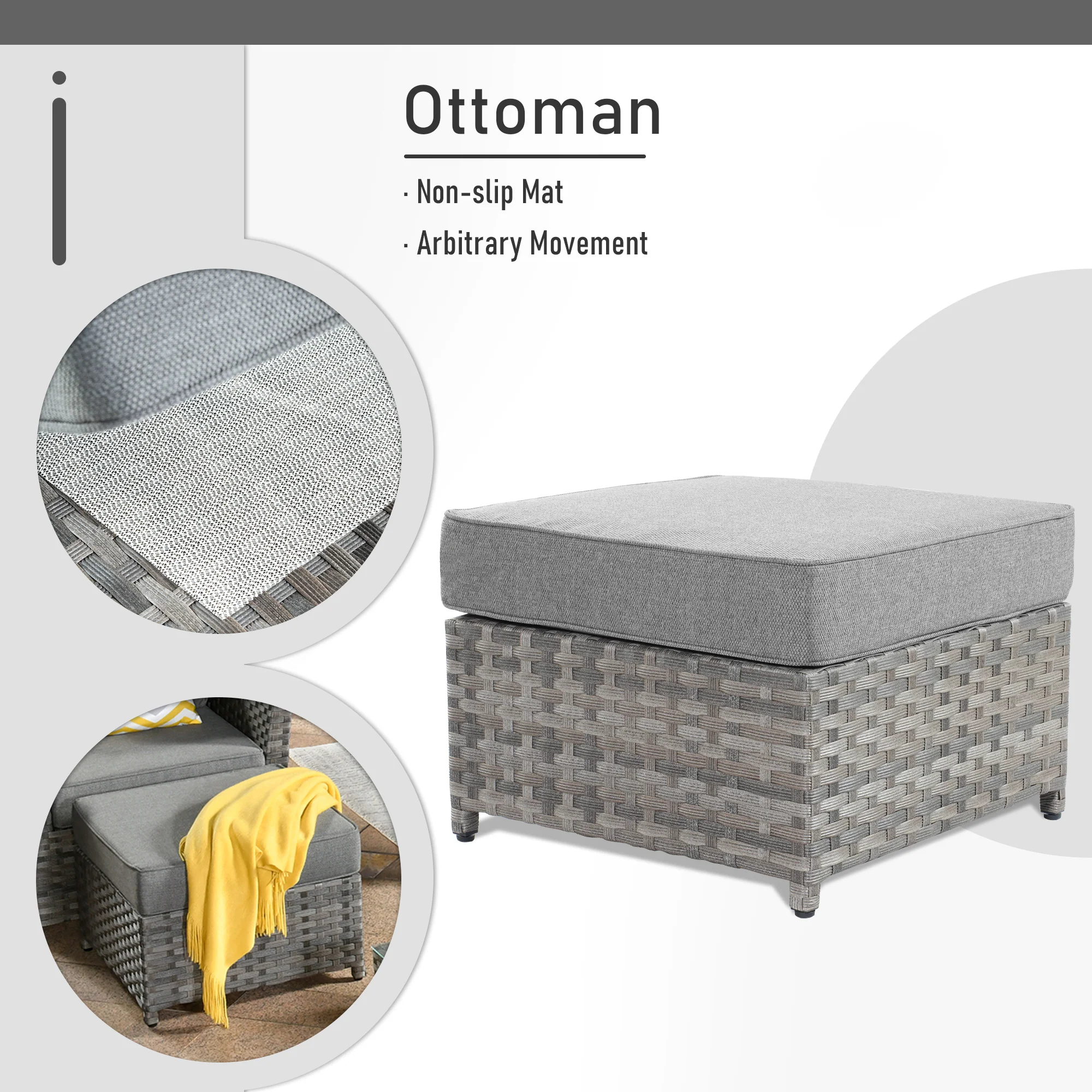 Ovios Patio Furniture Set 10-Piece include 42