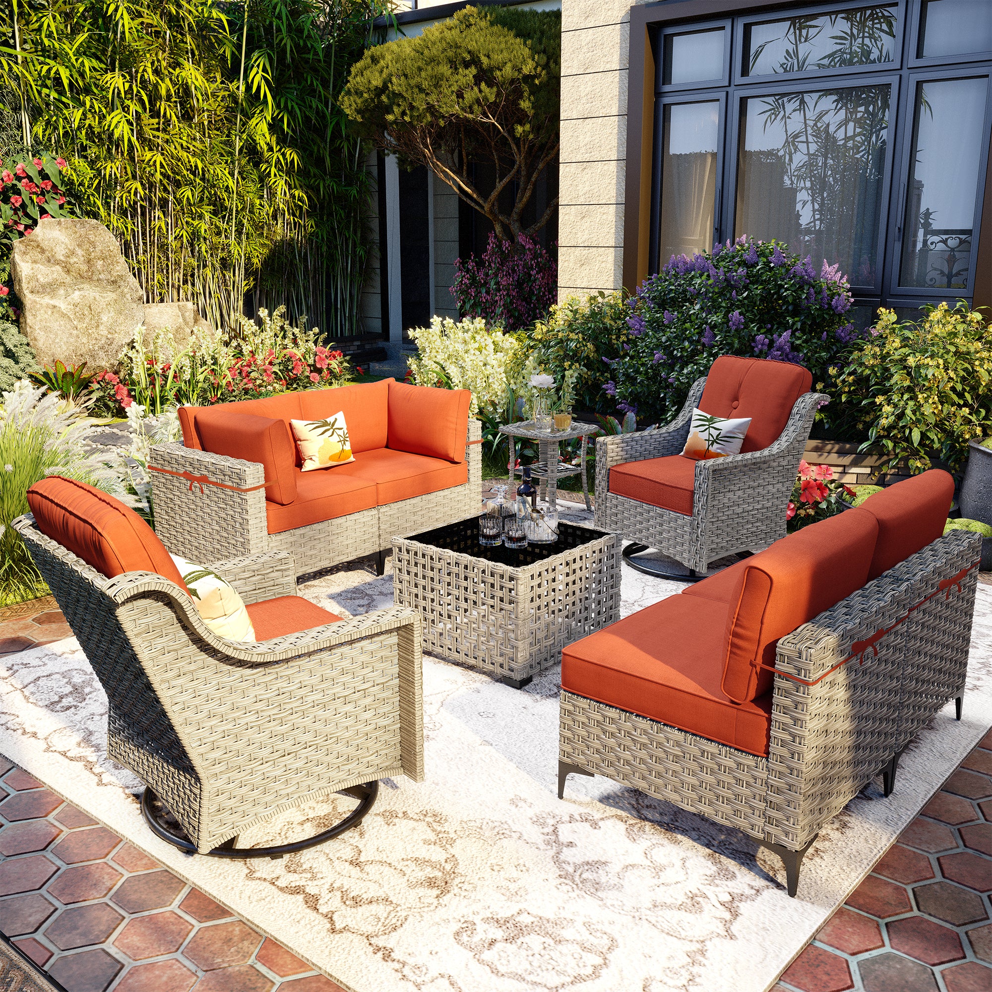 SKT Series - Sectional Outdoor Furniture Set 8-Piece