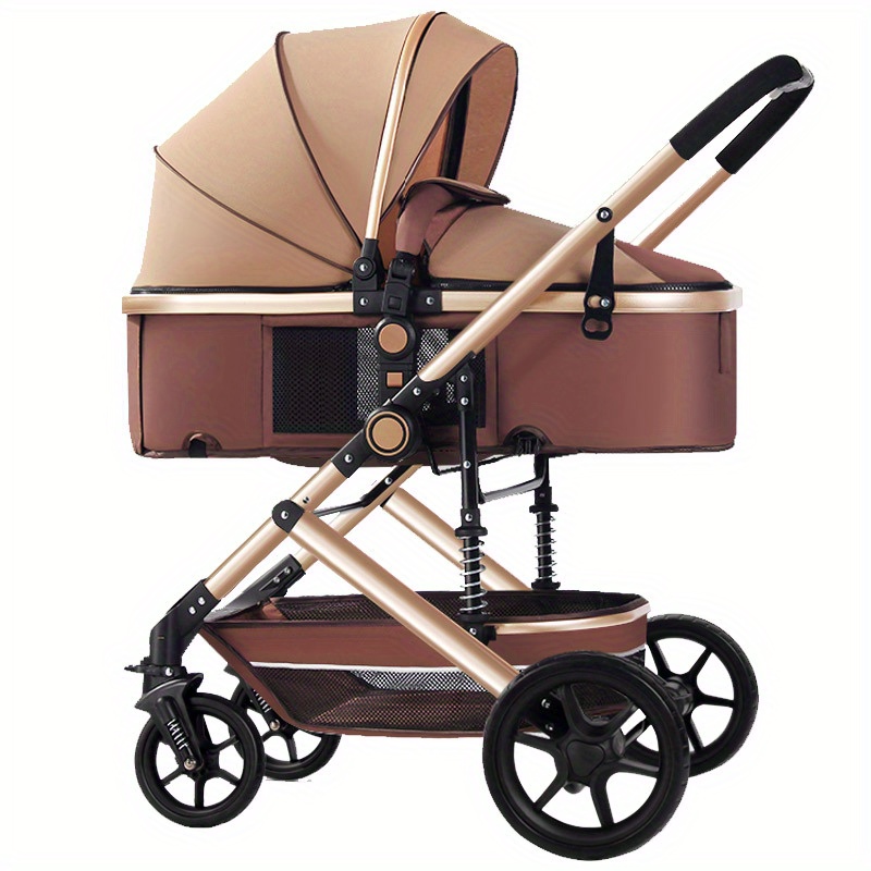 3-in-1  High Landscape Baby Stroller Travel Systems For Toddlers 1-3 Years Old & 0-12months, Portable Folding Baby Stroller For Kids With One-Click Car Collection, Gift For Boys And Girls