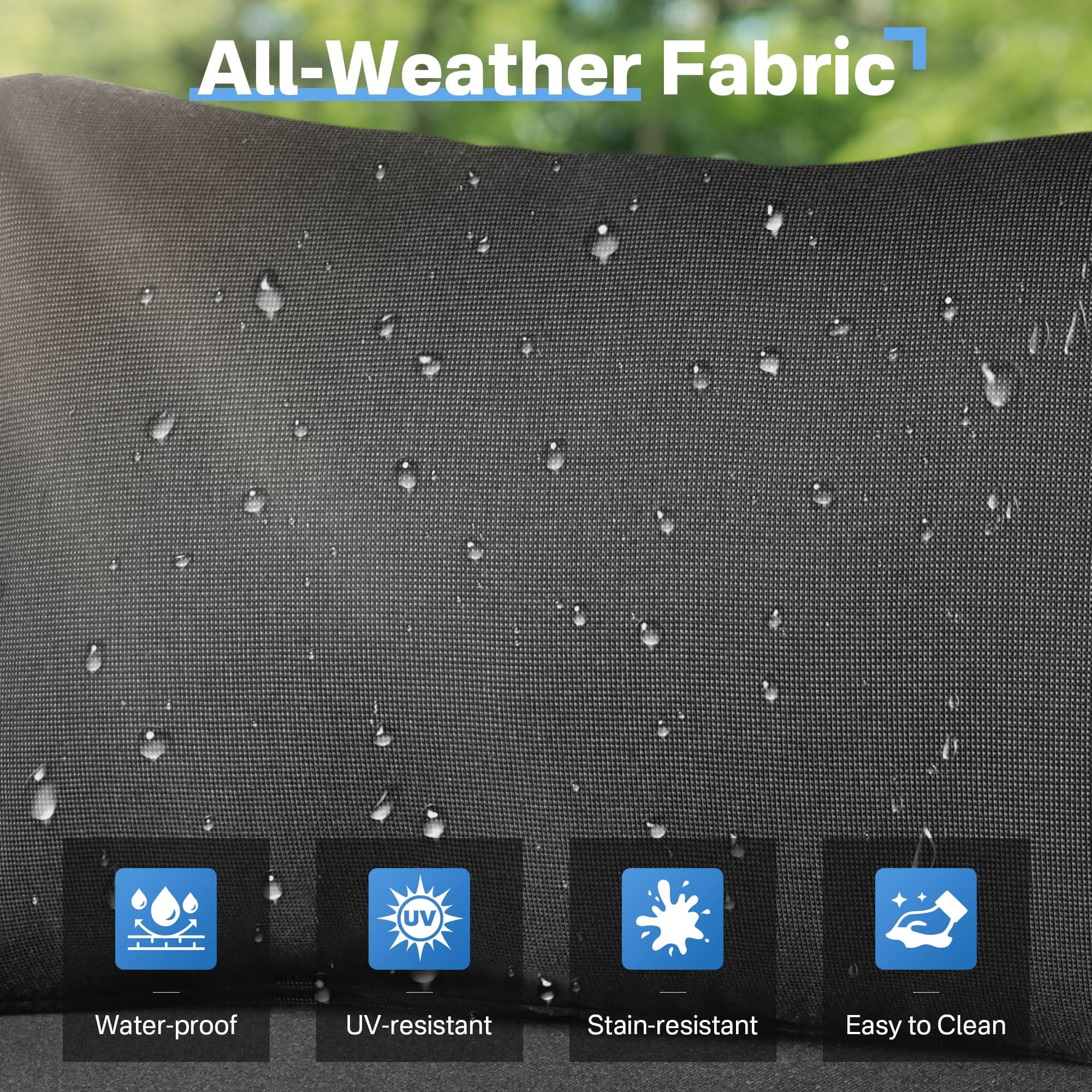 Ovios Outdoor 8 Piece Patio Furniture Set with Fire Pit Table,Conversation Sectional Wicker Couch with Coffee Table