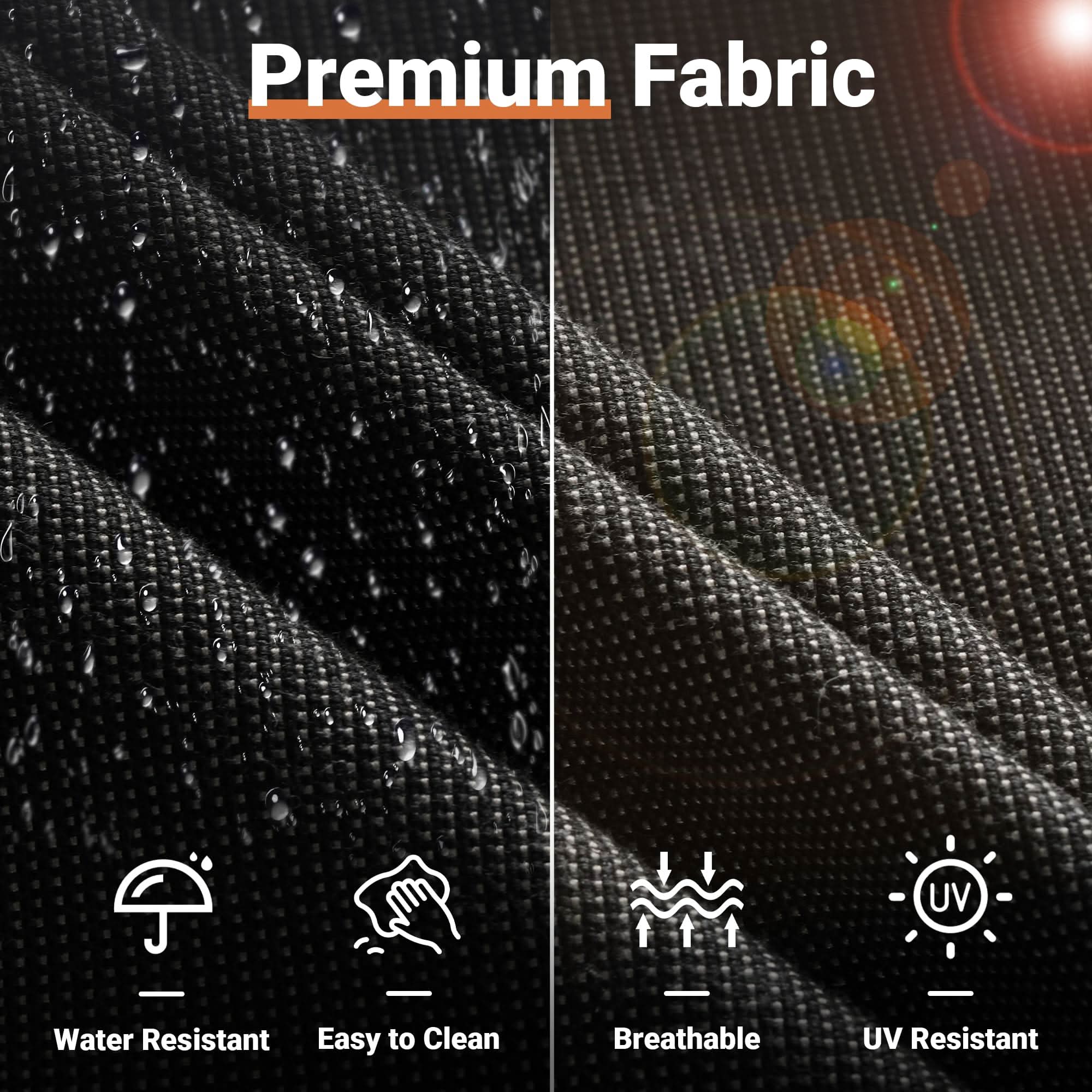 Ovios Outdoor 8 Piece Patio Furniture Set with Fire Pit Table,Conversation Sectional Wicker Couch with Coffee Table