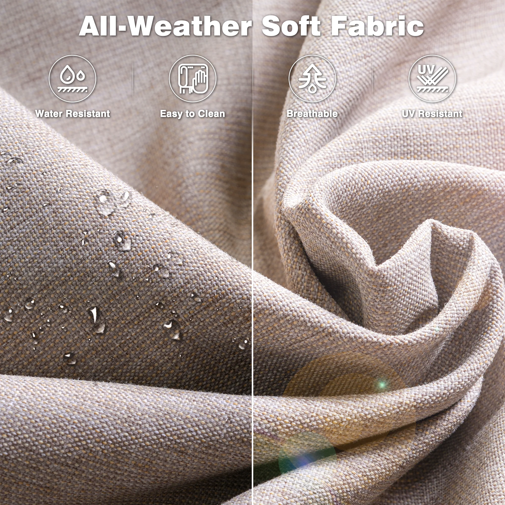 Ovios Outdoor Furniture 7-Piece with 42'' Fire Pit Table and Kenard 2 Rocking Chairs