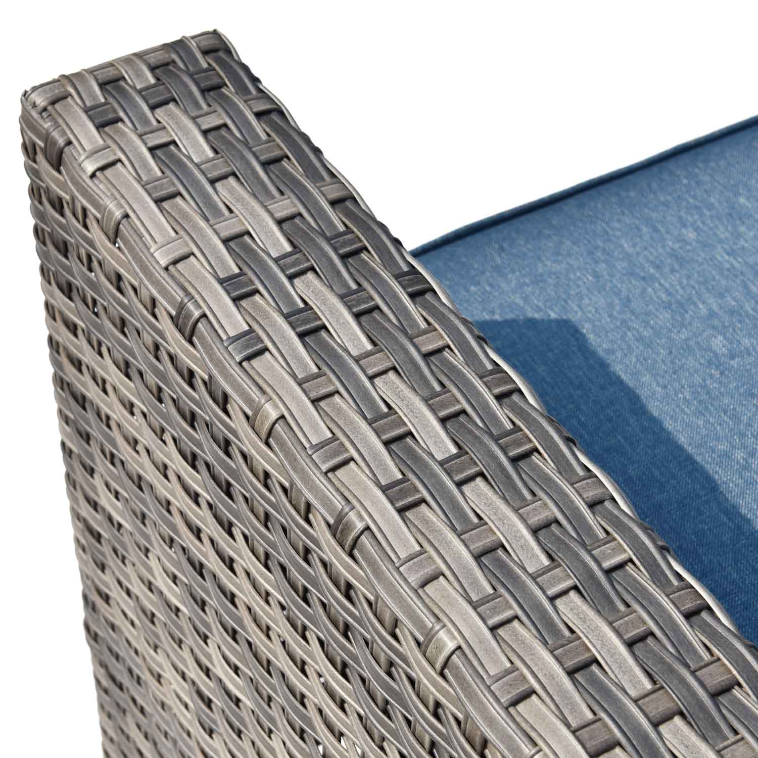 Ovios Patio Vultros 6-Piece Set With Swivel Chair Lover seat and 30'' Propane Fire Pit Table