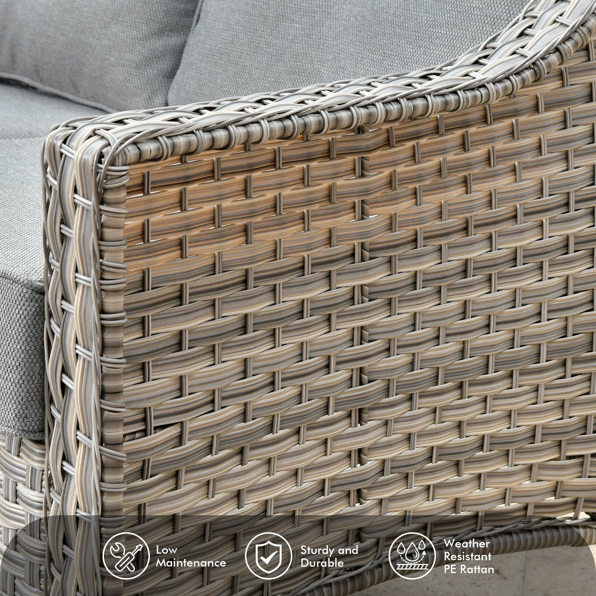 Ovios Conversation Set 5-Piece PAD Series include Rocking Chair & 47